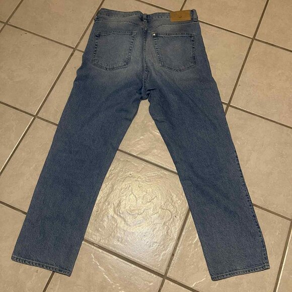 Brock Collection X H&M Women's Light Wash Straight Leg Denim Jeans SIZE 10 - Picture 2 of 6
